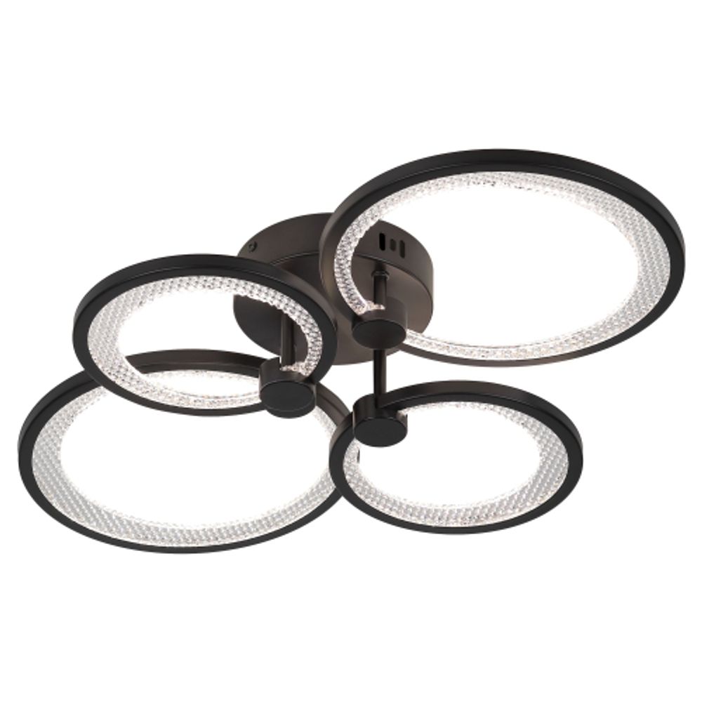 Светильник потолочный светодиодный ЭРА Модерн Odry CLL-1-78W 3K-6,5K RC BK с ДУ черный | Светильники SPB-6 с ДУ