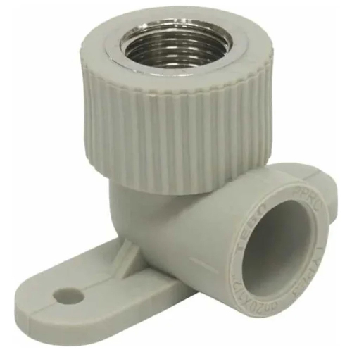 Угольник TEBO сер. PP-R комб. 20x1/2" ВР с креплением (20/100), арт. 031033802