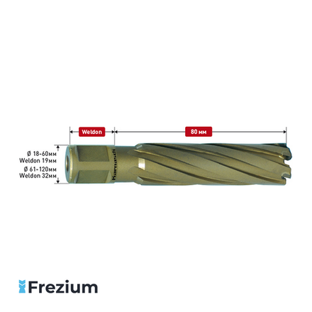 Корончатое сверло TCT "Karnasch" (30x80; 20.1650N-30)