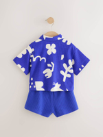 Рубашка и шорты в комплекте для девочки Next E51-382, Синий