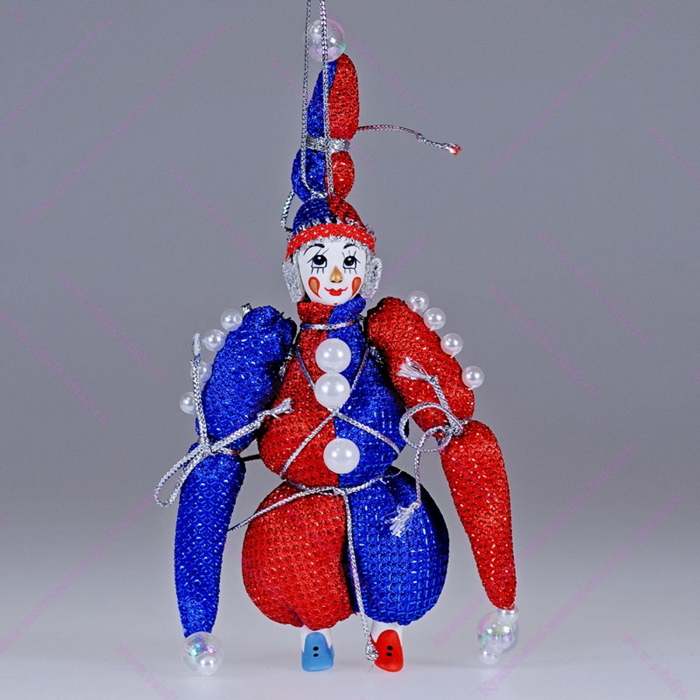 Ёлочная игрушка Двухцветный гномик