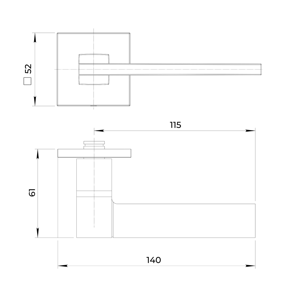 Ручка раздельная K.JS51.SENSA SN-3 матовый никель
