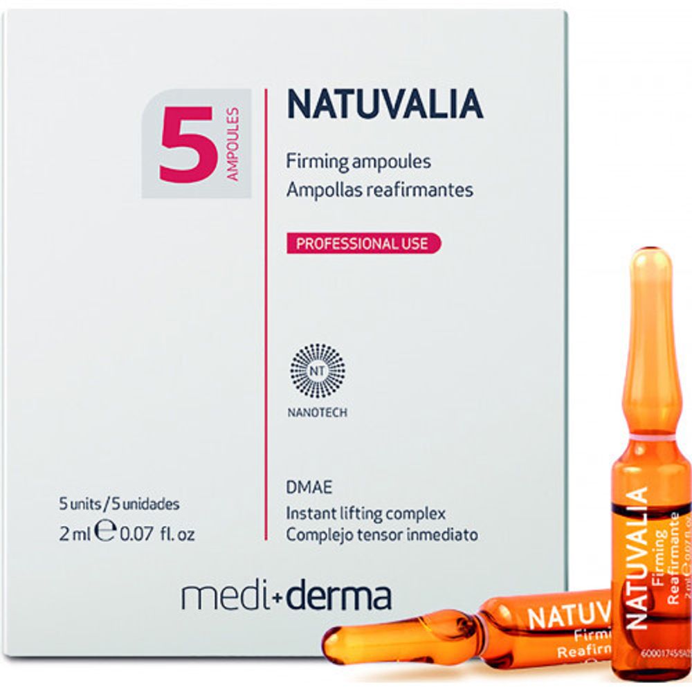 NATUVALIA Firming ampoules – Концентрат с эффектом лифтинга в ампулах, 5 шт. по 2 мл