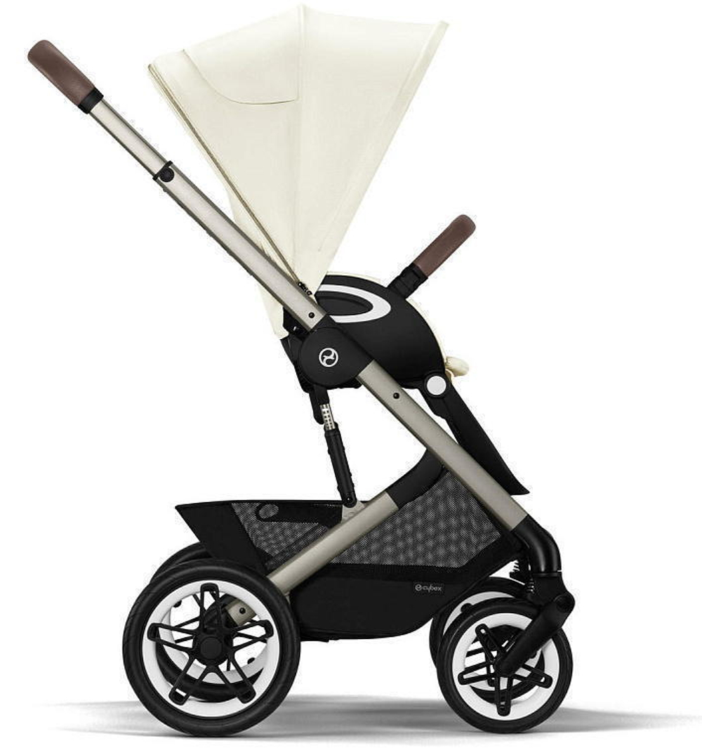 Коляска Cybex Talos S Lux TPE complete Cloud G Fog Grey 3 в 1 Seashell Beige с дождевиками