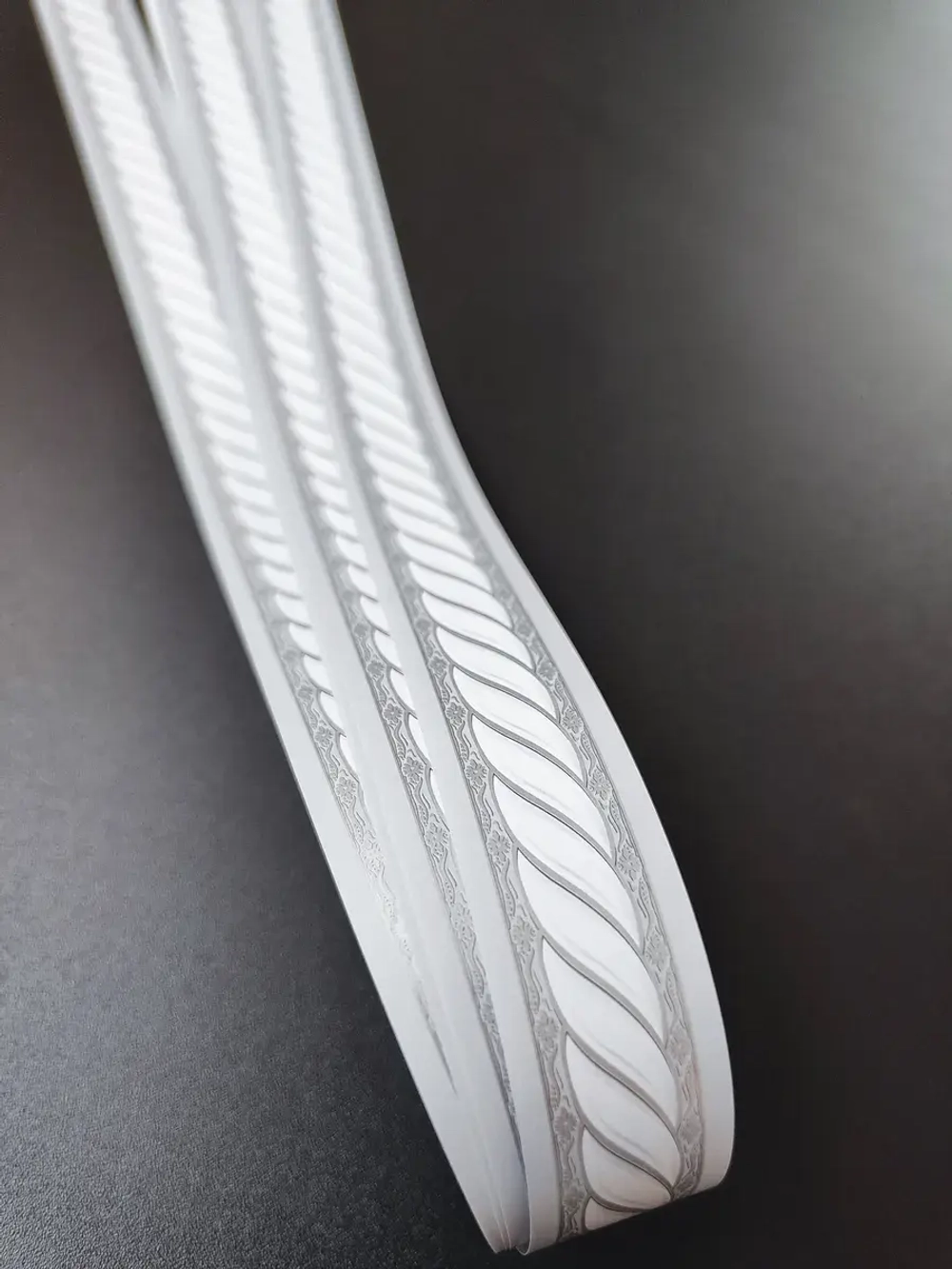 Бордюр для обоев бумажный 2 см окантовка лента серый