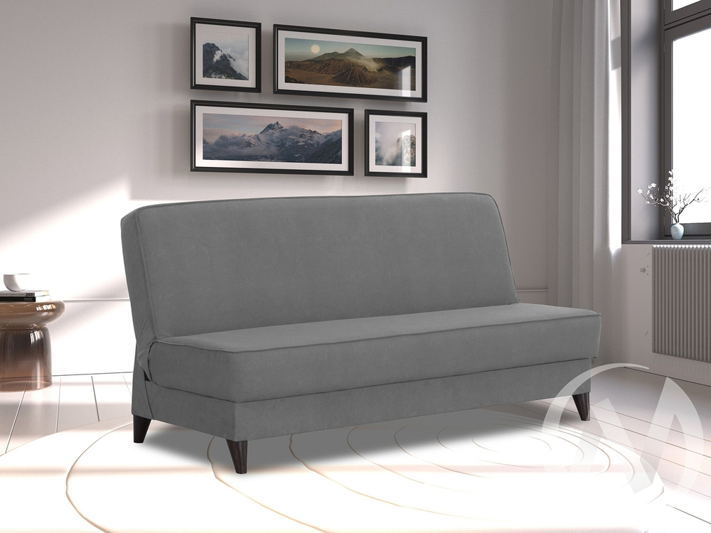 Диван прямой Наварра 2 (БД) FROZEN 05 (серый с мелкими разводами)