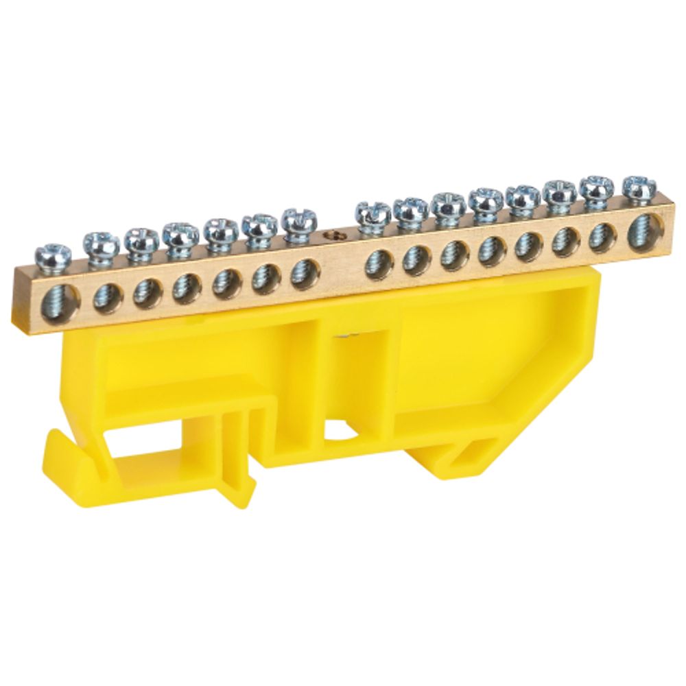 Шина ЭРА NO-224-92 PE земля на DIN-изоляторе ШНИ-6х9-14-Д-желтый