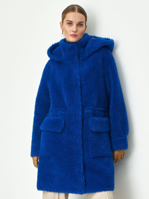 Шуба женская чебурашка тедди эко, SilverFox (арт. S1206rm012pz)