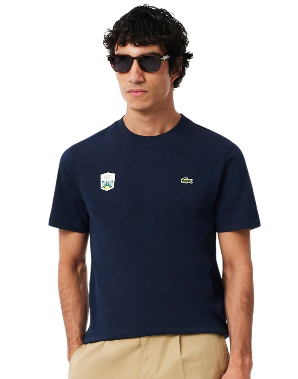 Мужская теннисная футболка Lacoste Rolex Paris Masters Edition - navy blue