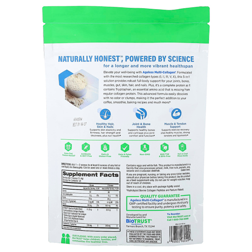 BioTRUST, Ageless Multi-Collagen®, без добавок, 228 г (8,04 унции)