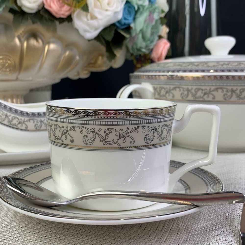 Lenardi 145-368 Чайный набор 12пр. 250 мл ЭЛЕГАНТ в под.уп.(х10)Костяной фарфор
