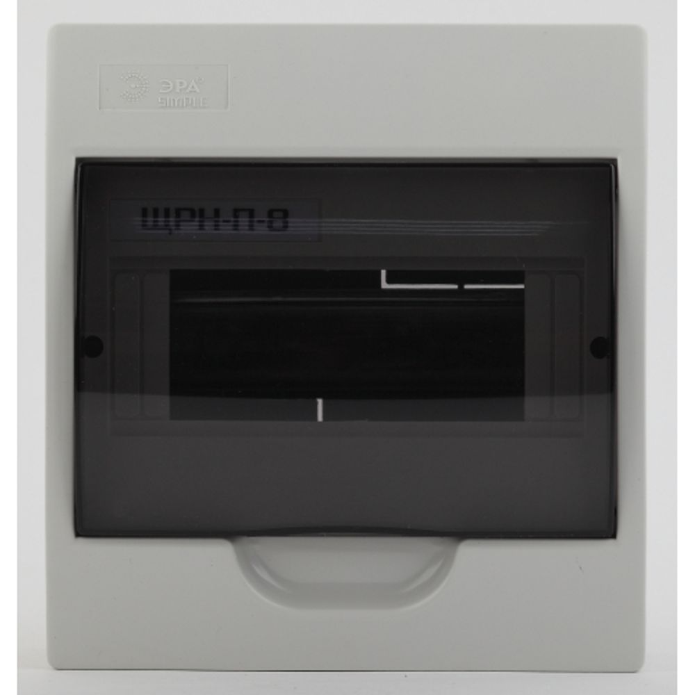 Корпус пластиковый навесной ЭРА SIMPLE ЩРН-П-08 IP41 прозрачная крышка белый | Корпуса пластиковые распределительные