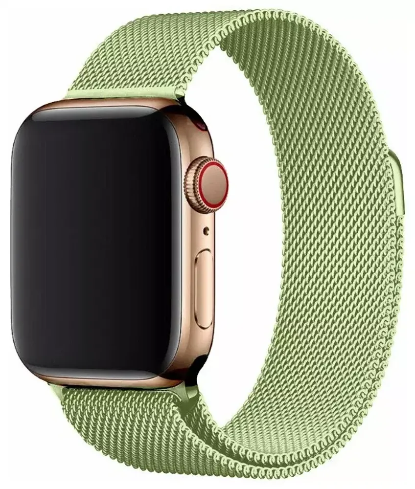 Ремешок Apple Watch 42/44/45мм,миланский,сетчатый, зеленый