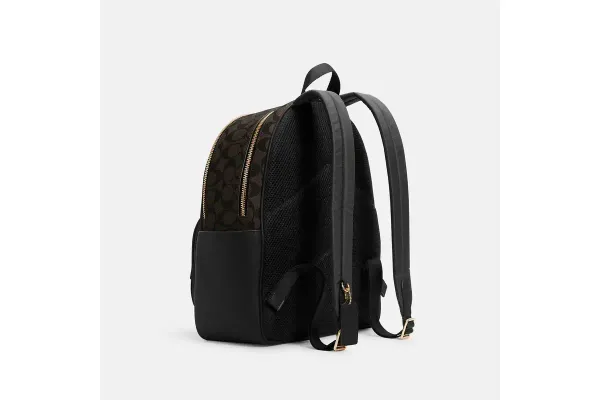 Рюкзак Coach Court Backpack In Signature Canvas – Brown/Black