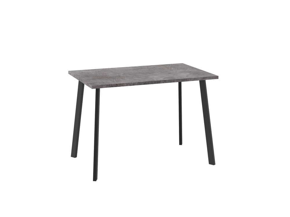 Стол МАМАДОМА Уно, нераздвижной 110х70, ДЫМЧАТАЯ КЕРАМИКА/ЧЕРНЫЙ