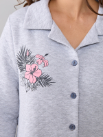 Халат Х-252/серый-гибискус