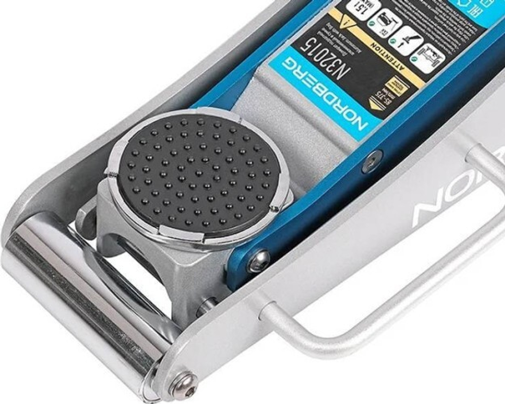 Домкрат подкатной NORDBERG N32015 алюминиевый в сумке, 1,5 т