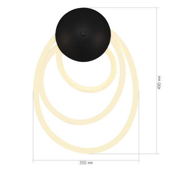 SL6102.411.30 Светильник настенный ST-Luce Черный/Белый LED 1*30W 3000K SAGRATO