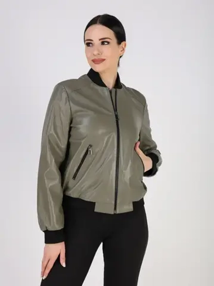 Кожаная куртка демисезонная Турция бомбер