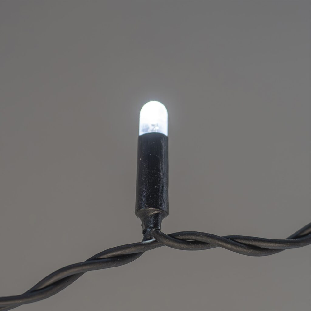 Светодиодный занавес 2*2 м., 400 LED, холодно белый, статика, черный провод каучук, LTC (ECO402-1-2W)