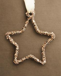 ZARA HOME ЗОЛОТИСТОЕ НОВОГОДНЕЕ УКРАШЕНИЕ «ЗВЕЗДА», ЗОЛОТИСТЫЙ