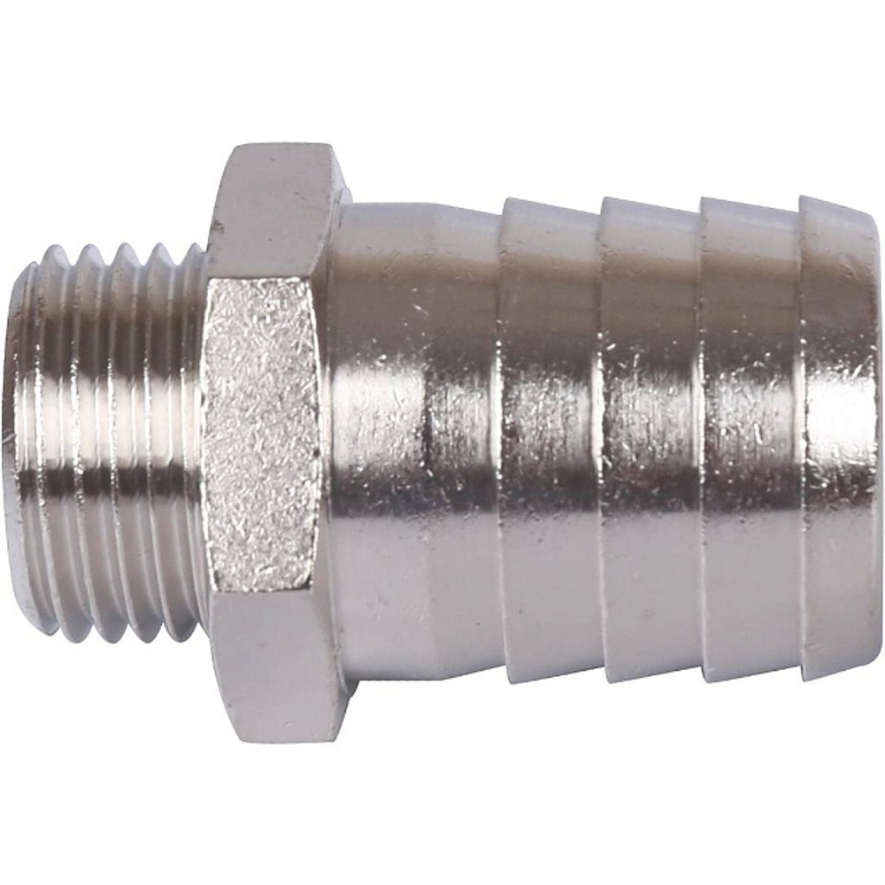 Штуцер с наружной резьбой STOUT SFT 0067 - 1/2" x 25 мм (латунь никелированная)