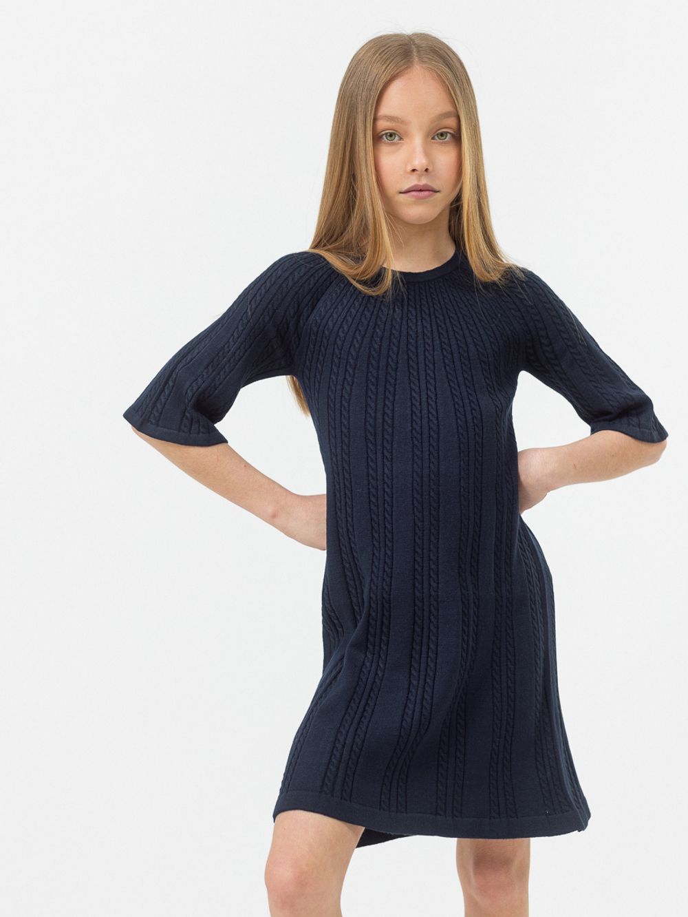 Платье для девочки AT445 синий