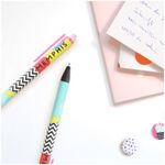 Ручка шариковая автоматическая Greenwich Line "Memphis" синяя, 0,7мм, игольчатый стержень, софт-тач