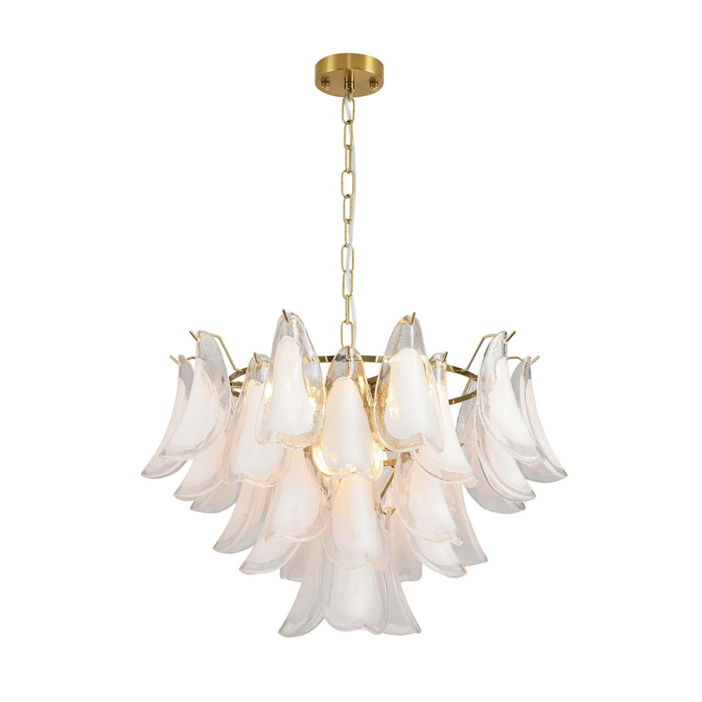 8385/9 NEOCLASSI LN26 141 золото/белый, металл/стекло Люстра E14 9*40W 220V PLUME