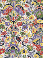 Хлопок Liberty белый с крупным цветочным принтом Tana Lawn™ Cotton - Floral Rebellion