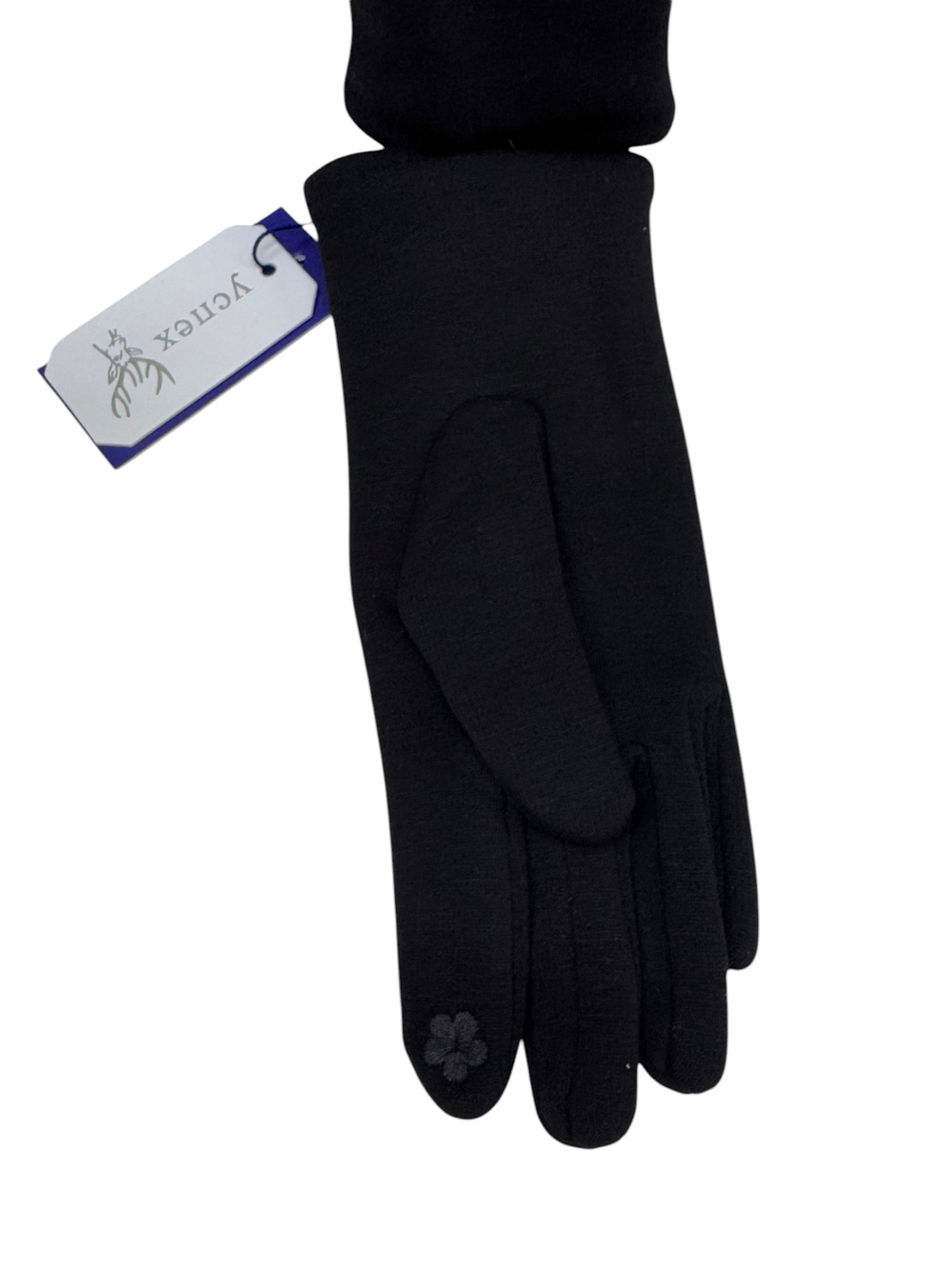 Перчатки. Женские. Верх: Спандекс. Текстильные.Подклад: Плюш-флис. В упаковке 12 шт, черный цвет..