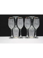Бокалы для шампанского 6 штук Венецианская нить