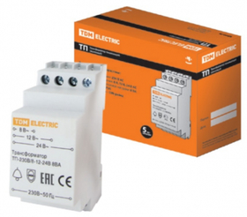 Трансформатор понижающий (звонковый) ТП-230В/8-12-24В 8ВА DIN-рейка TDM SQ0225-0001