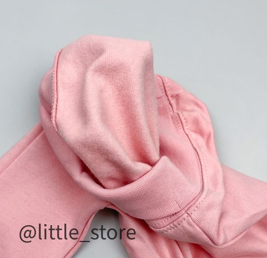 Штанишки из футера с начесом "Ежики" розовый жемчуг