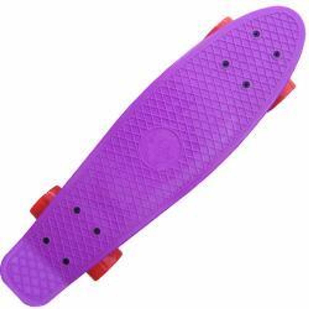 Пенни борд Ecobalance фиолетовый с красными колесами