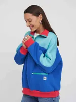 Толстовка Kefirmaykifer на молнии сине-бирюзовая