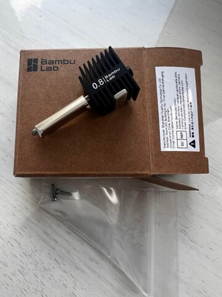 Хотэнд с соплом 0,8 мм из закаленной стали для 3Д принтера Bambu Lab A1/A1 mini (FAH021)