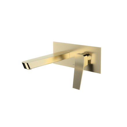 Встраиваемый смеситель для раковины с каскадным изливом PRISMA 422002OC золото