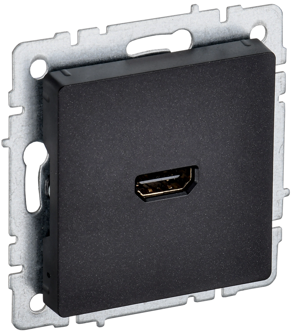 BRITE Розетка HDMI РHDMI-0-БрЧ черный IEK