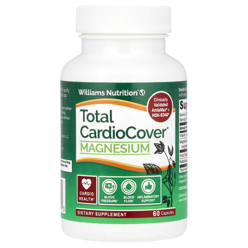 Williams Nutrition, Total Cardio Cover + магний, 60 капсул