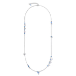 Длинное Колье Coeur de Lion Crystals Silver-Blue 5066/10-0700 цвет синий