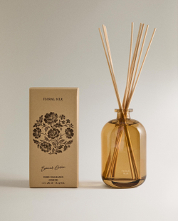 Zara Home Аромадиффузор Floral Silk 480 мл, тростниковые палочки микадо, аромат цветочный, Розовый