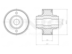 Сайлентблок задний переднего нижнего рычага UNIO RMP-20489