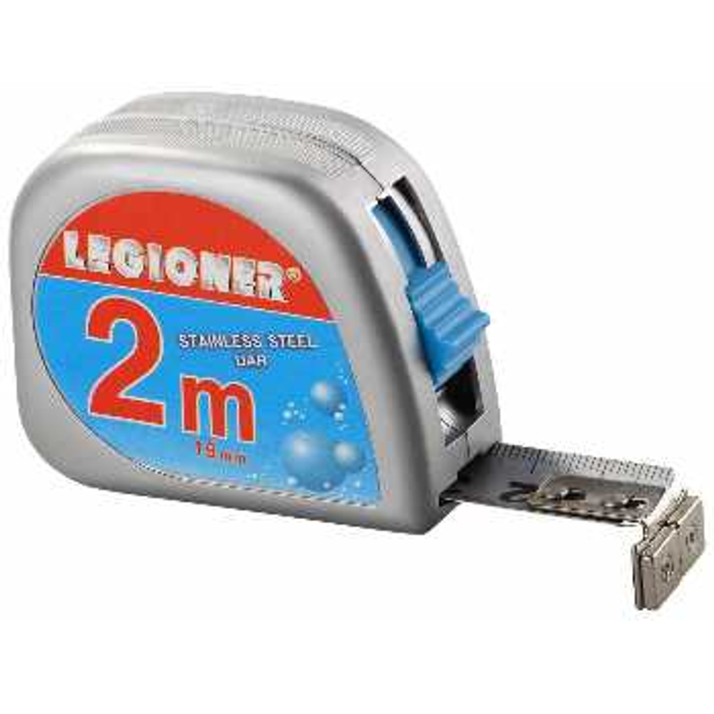 Рулетка нержавеющая с магнитным наконечником 2 м/19 мм LEGIONER, 34135-02-19