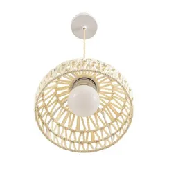 8368/1A ECO LN26 327 белый/бежевый, цемент/металл/джутовый шнур Подвес E27 LED 10W 220V BOHO