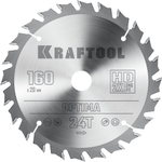KRAFTOOL Optima, 160 х 20 мм, 24Т, пильный диск по дереву (36951-160-20)