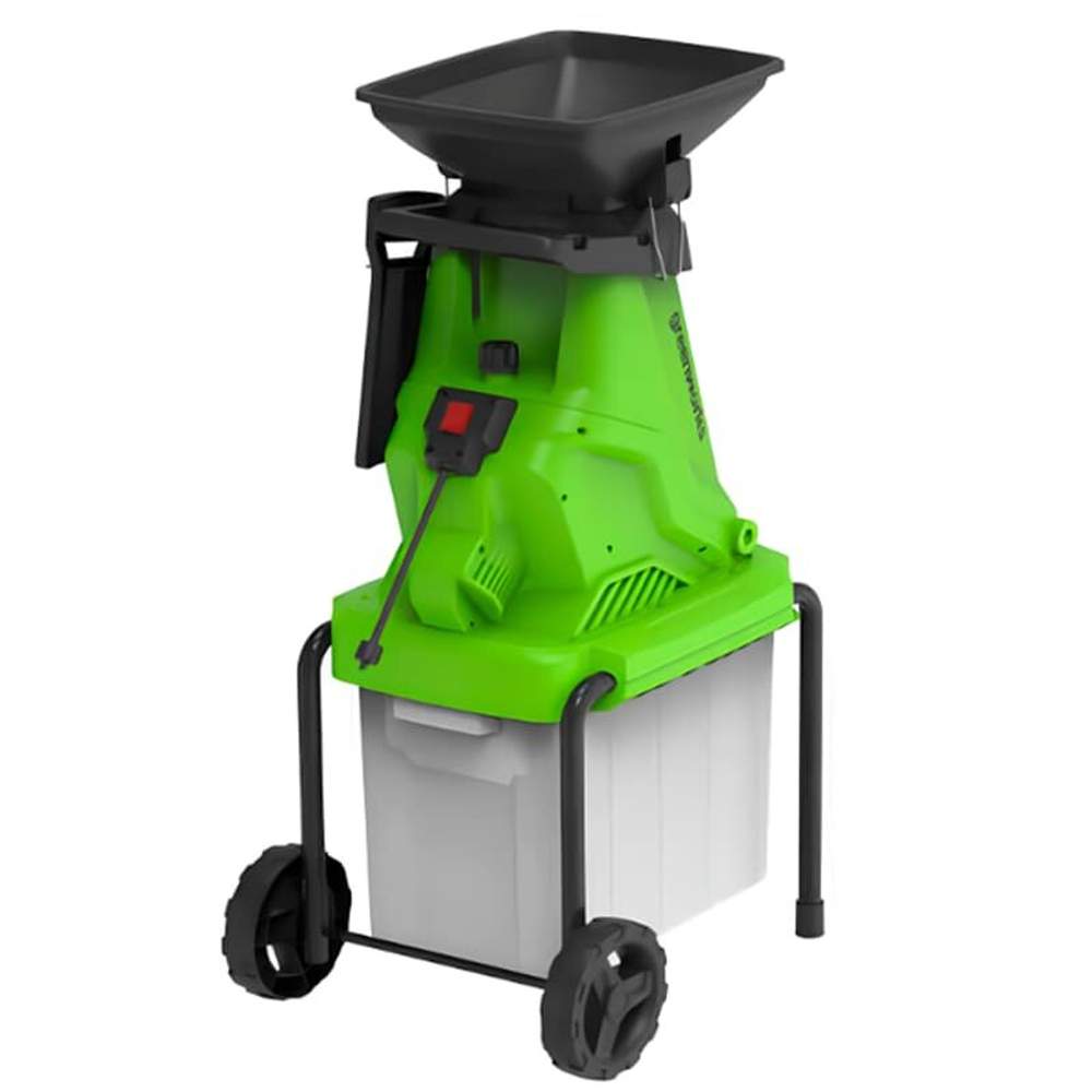 Измельчитель садовый электрический Greenworks GW-2800SD, 220 В, 2800 Вт с контейнером-2208007