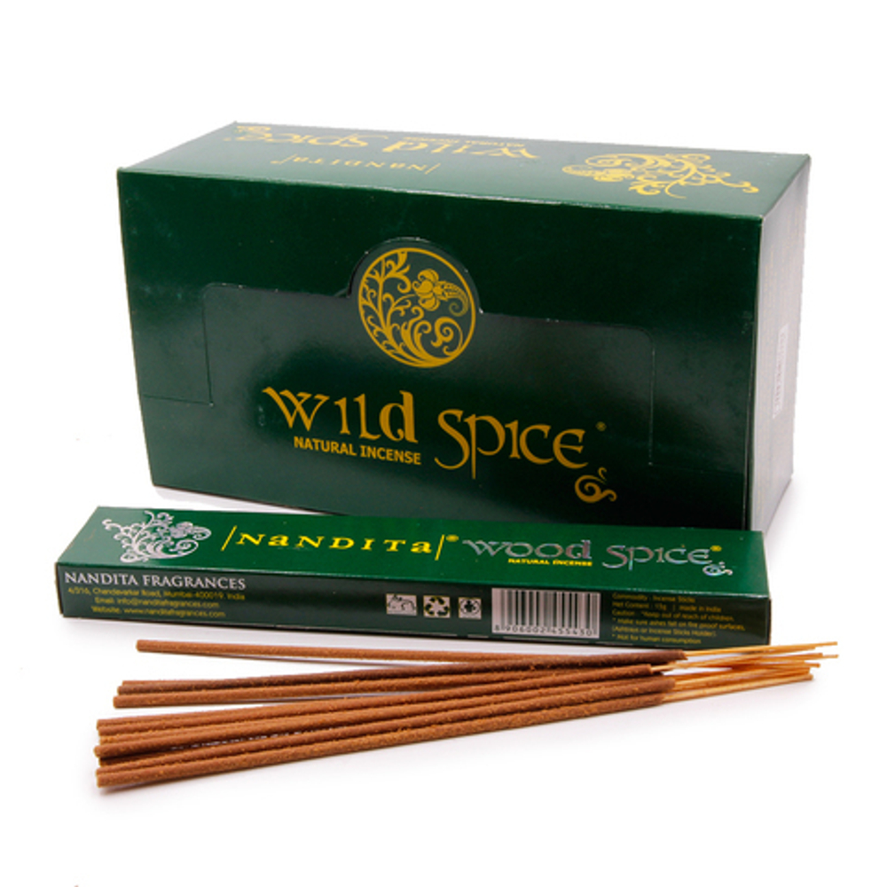 Nandita Wood Spice Благовоние-масала Древесные специи (кедр, опиум, марула, сандал), 15 г