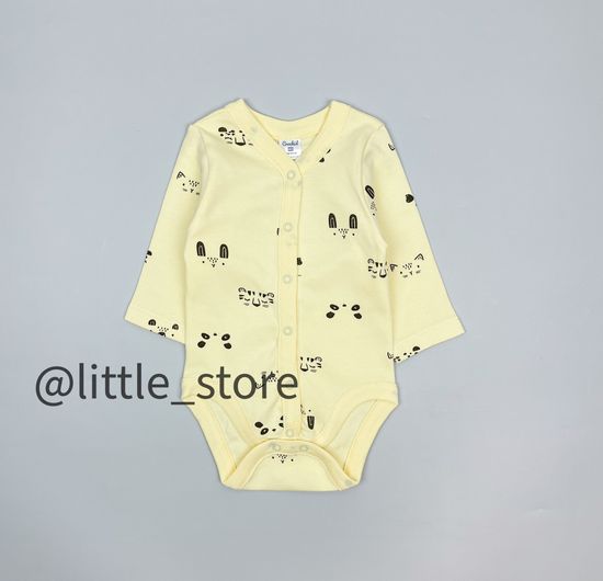 Боди хлопковое "Бежевое сафари" св желтое