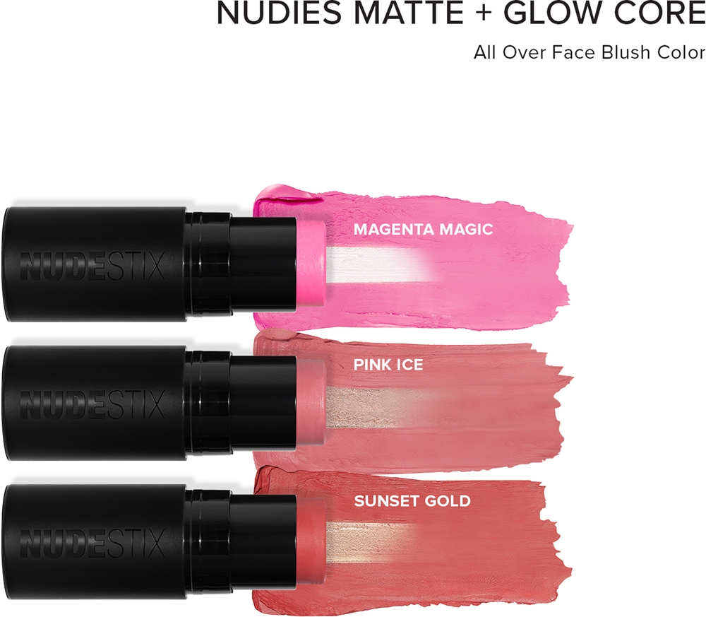Nudestix Nudies Matte + Glow Core - Многофункциональный косметический продукт для макияжа глаз, губ и лица. оттенок Sunset Gold, 6 g
